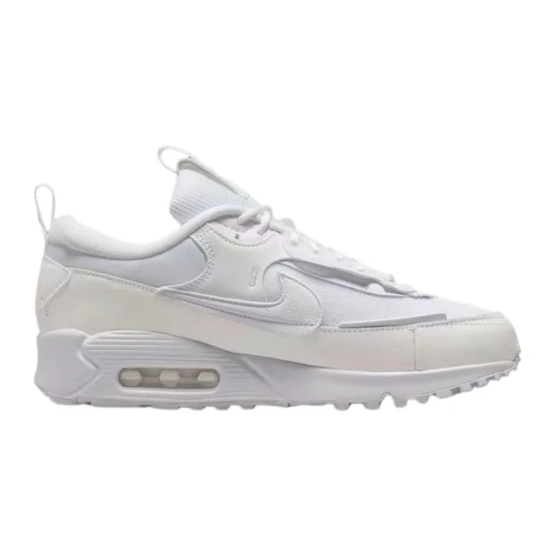 Nike Genuine Air Max 90 Scrap Men's Retro Breathable Durable Low-Top Casual Running Shoes Women's White DM9922-101