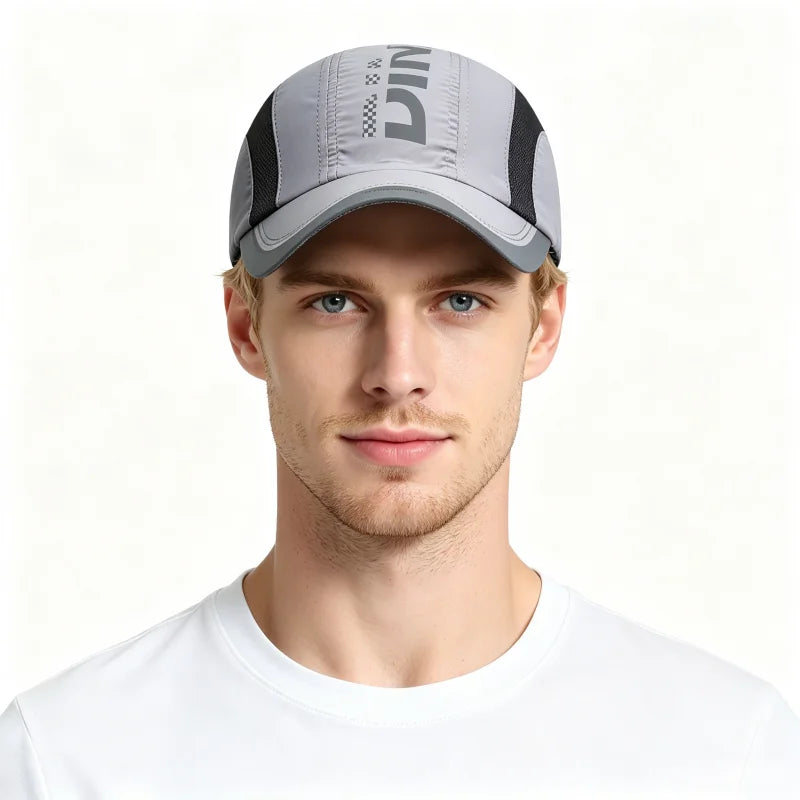 Quick Dry Sport Cap Men Lightweight Running Hat Soft  Breathable Mesh Sports Baseball Cap Adjustable Outdoor Activities