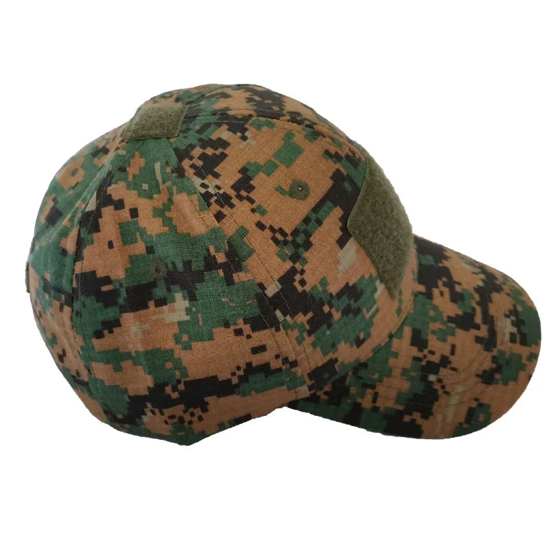 Adjustable Baseball Cap Tactical Army Cap Summer Sunscreen Hat Camouflage Military Airsoft Hunting Camping Hiking Fishing Caps