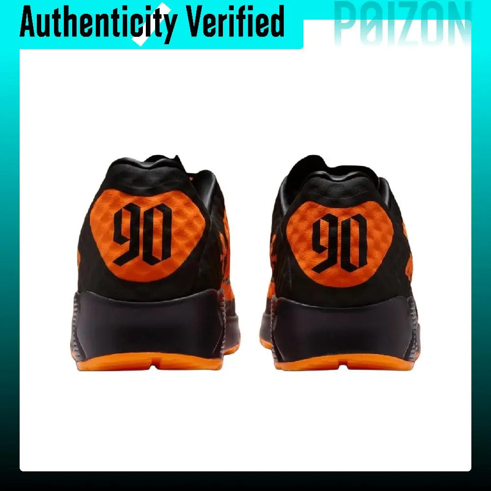 Nike Air Max 90 Rebound Running Shoes Men's Black Orange IR1978-844