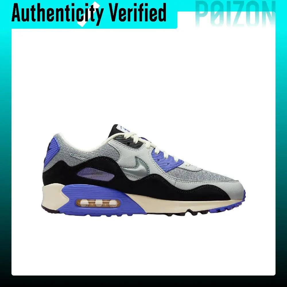 Patta X Nike Air Max 90 Running Shoes Men's Low-top Gray Blue HF8814-002