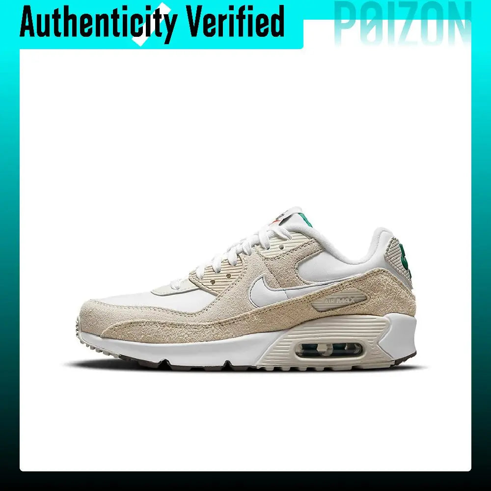 Nike Air Max 90 Running Shoes Women's Low-top Sail White/Light Bone/White DB4179-100