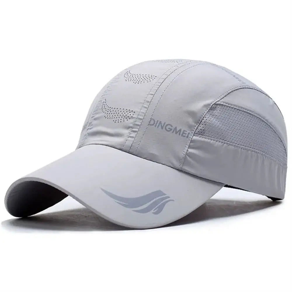 Running Hiking Quick Dry Baseball Cap Sun Protection Breathable Sports Cap Adjustable Thin Mesh Snapback Hat Golf Tennis