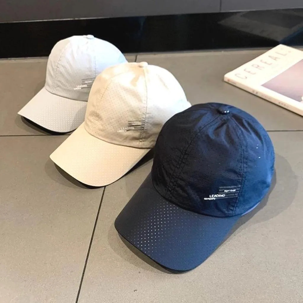 Outdoor Sports Baseball Cap Unisex Quick Dry Sun Shade Hat Summer Thin Breathable Mesh Hat for Fishing Hiking Travel Daily Use