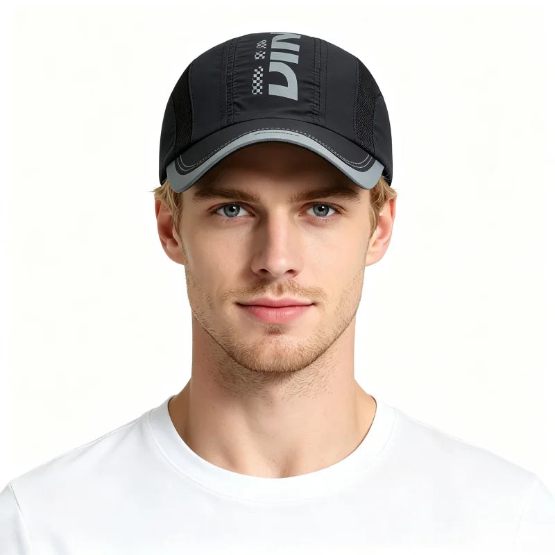 Quick Dry Sport Cap Men Lightweight Running Hat Soft  Breathable Mesh Sports Baseball Cap Adjustable Outdoor Activities