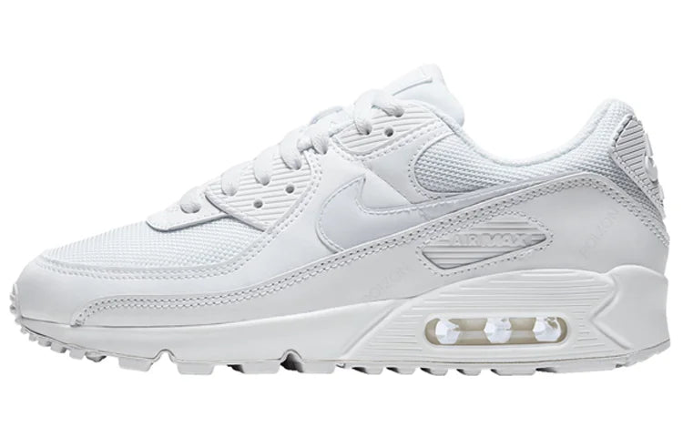Nike Air Max 90 Abrasion Resistant Breathable Low top Casual Running Shoes Women's White CV8110-100