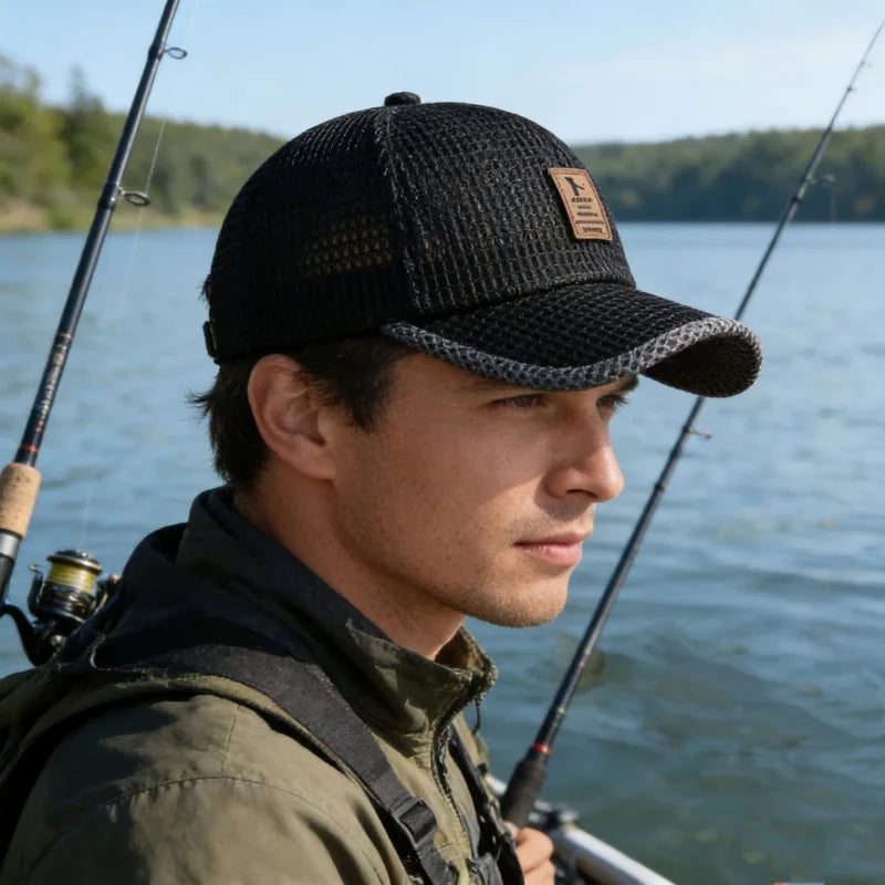 Summer Breathable Mesh Sports Running Hats Letter Printed Quick Drying Tennis Golf Baseball Cap Anti-UV Fishing Sunhat Visors
