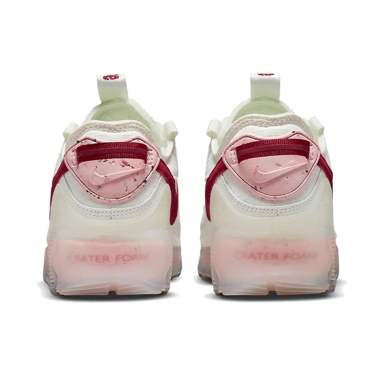 Nike Air Max 90 Running Shoes Women's Low-top Beige Red DC9450-100