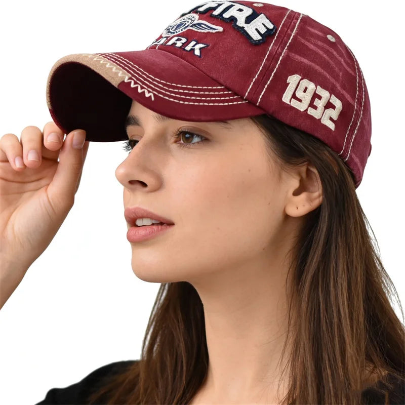  Wash Cotton Embroidered Letter Printed Golf Baseball Cap Unisex Sports Running Sunhat Hip Hop Dance Club An-ti UV Hat Visors