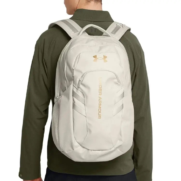 Under Armour Under Armour Polyester+Polyurethane Backpack Regular Unisex Summit White & Metallic Gold 1384671-110