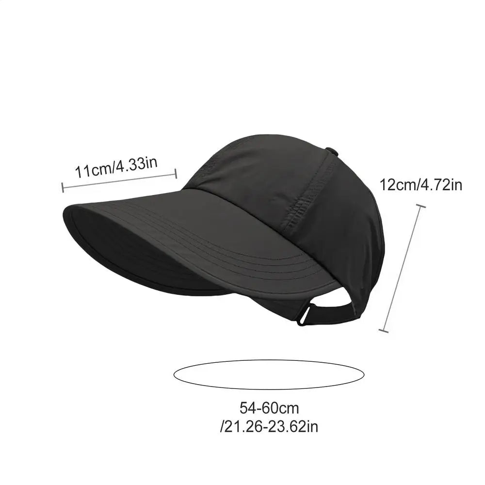 Sun Protection Baseball Cap Outdoor UV Protection Women Sun Hat Wide Brim Sunshade Hat For Beach Garden Cycling