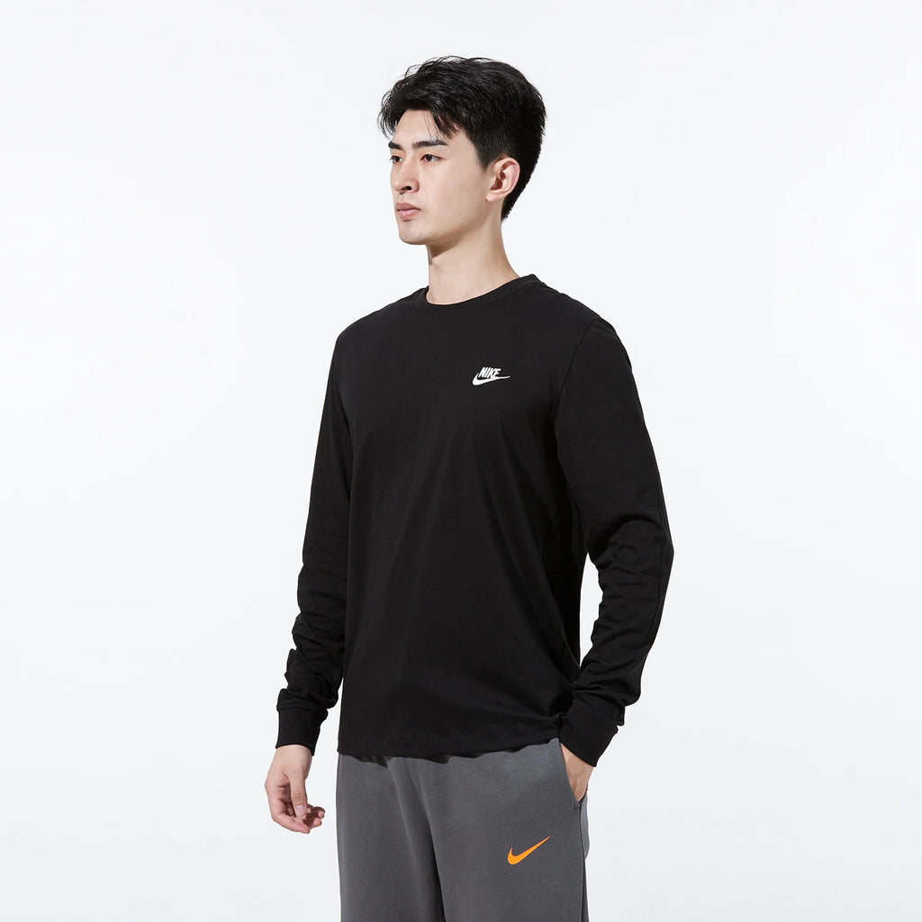 Nike Men's Sportswear Long-Sleeved Cotton T-Shirt Thin Base Layer Shirt Simple, Comfortable and Breathable Top Ar5194-010