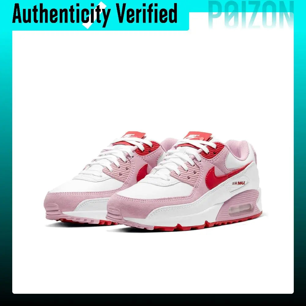 Nike Air Max 90 Running Shoes Women's Low-top White/Red/Pink DD8029-100