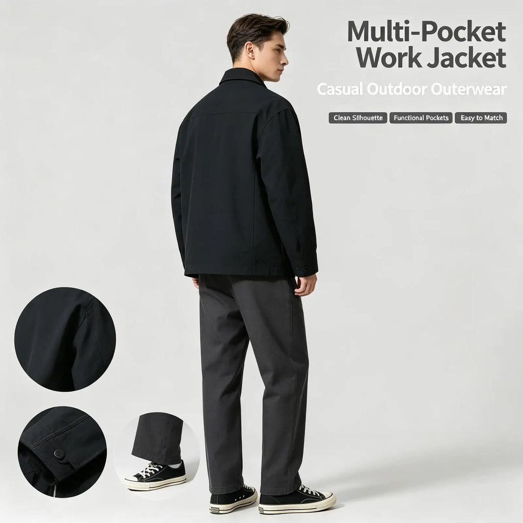 Under Armour Men's Sportswear Loose Work Outdoor Windbreaker Fashion Lapel Casual Jacket 6012760-001