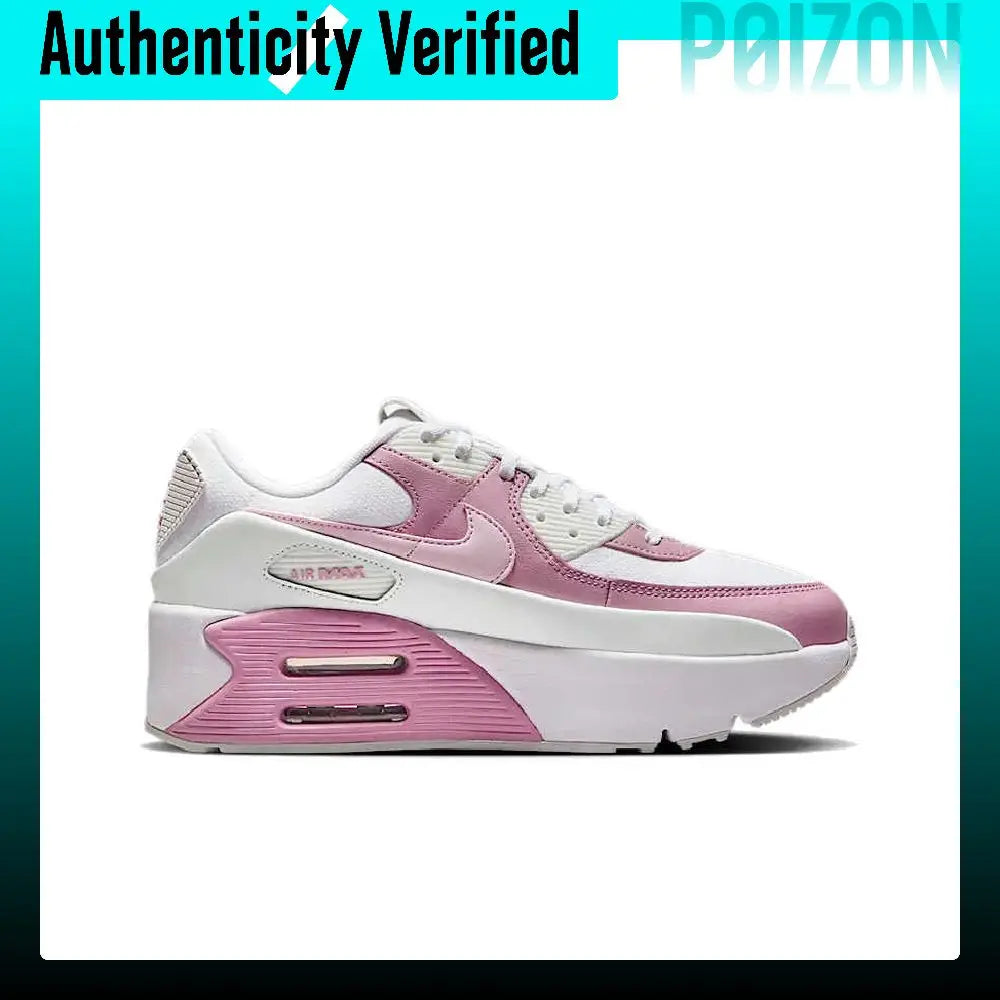 Nike Air Max 90 Running Shoes Women's Low-top Gray Red FD4328-110