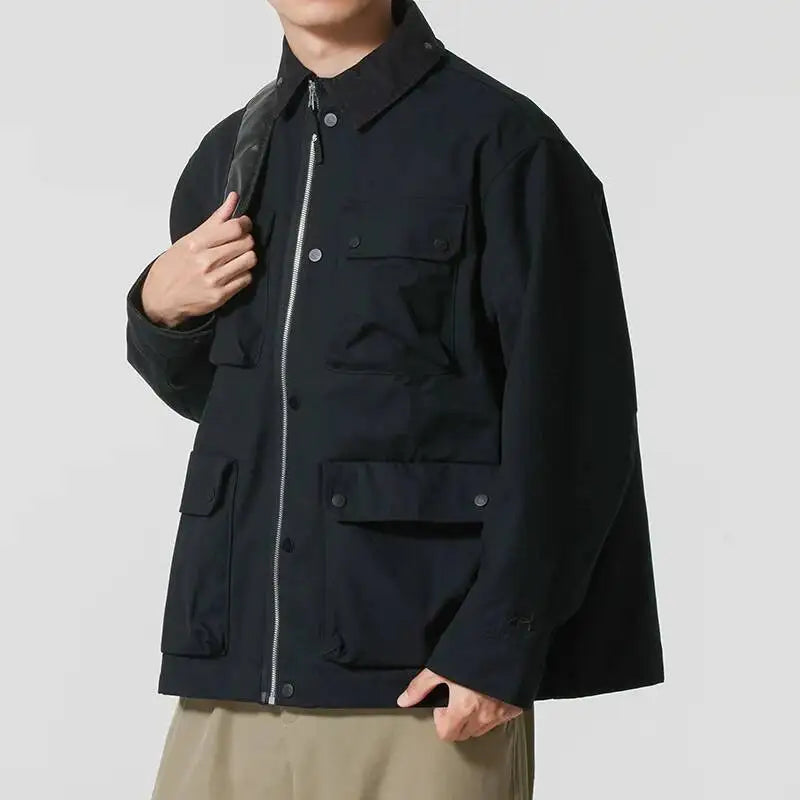 Under Armour Men's Sportswear Loose Work Outdoor Windbreaker Fashion Lapel Casual Jacket 6012760-001