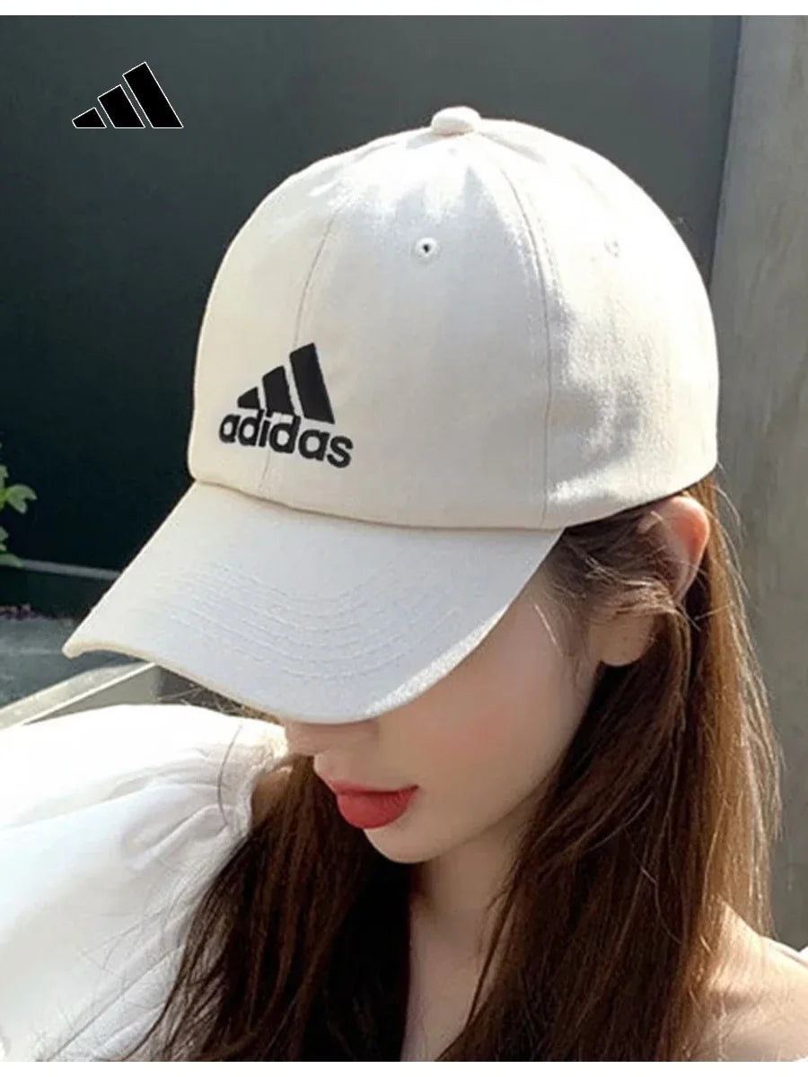Adidas Unisex Curved Brim Baseball Cap 2026 New Adjustable Strap Breathable Outdoor Sun Protection Sports Casual Hat FK0890