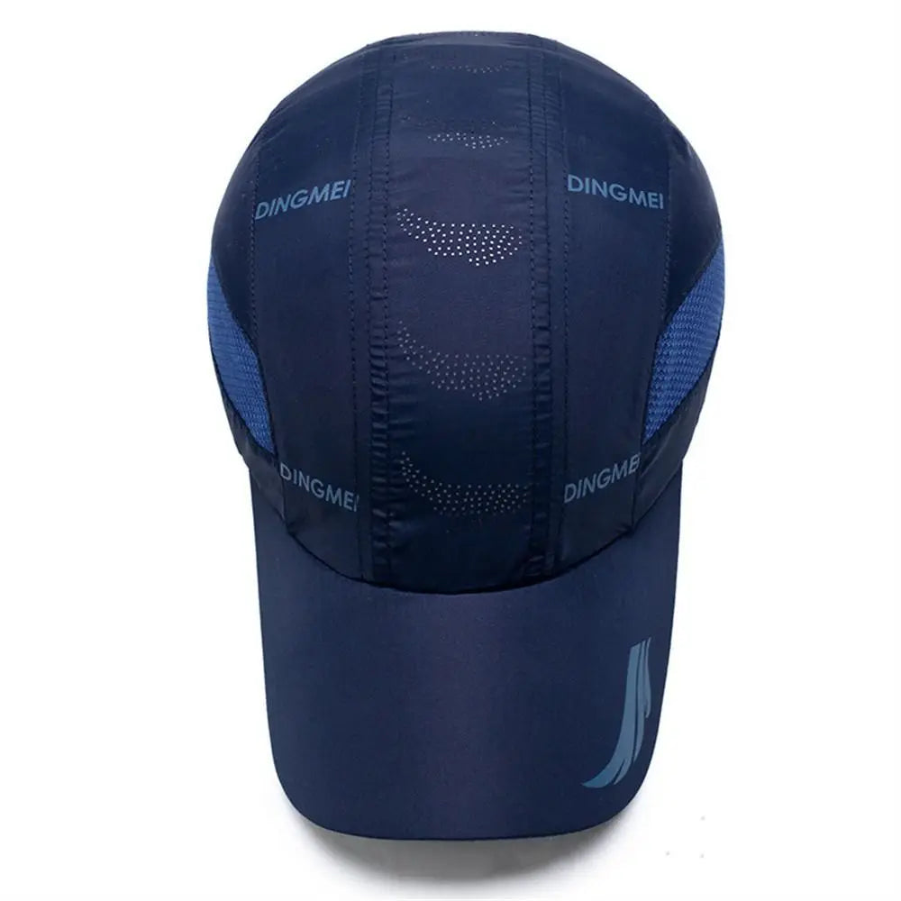 Running Hiking Quick Dry Baseball Cap Sun Protection Breathable Sports Cap Adjustable Thin Mesh Snapback Hat Golf Tennis