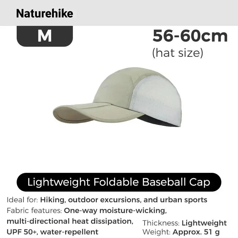 Naturehike Hiking Hat Summer Thin Breathable Mesh Baseball Caps for Men Women Outdoor Camping Fishing Running Sun Protection
