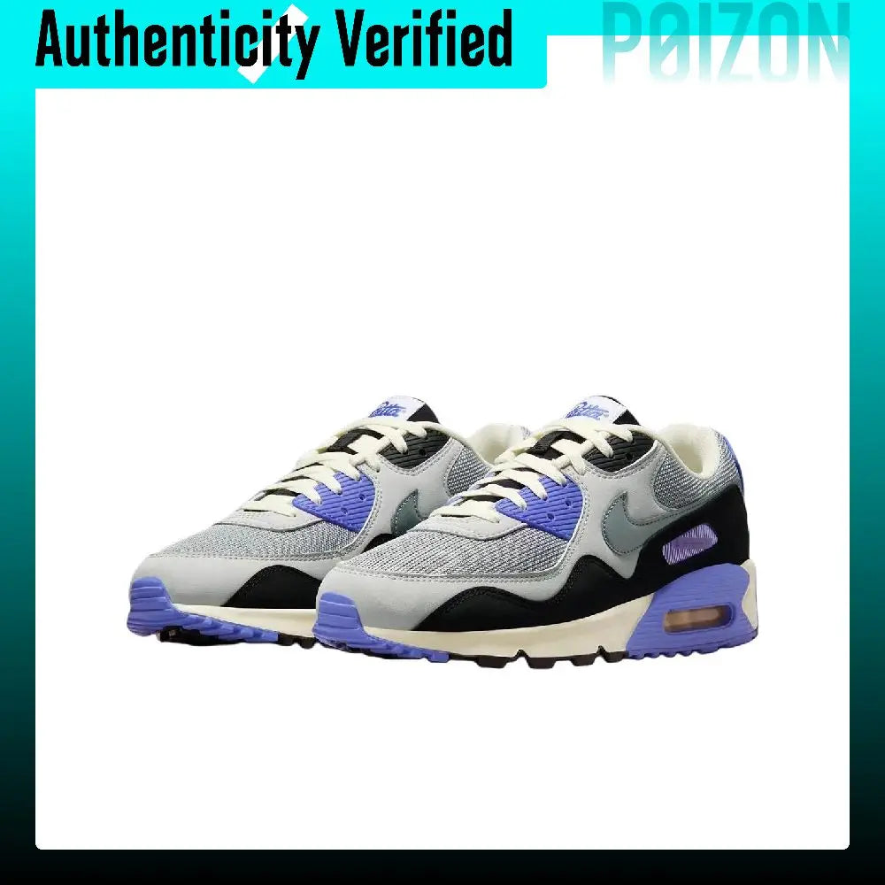 Patta X Nike Air Max 90 Running Shoes Men's Low-top Gray Blue HF8814-002