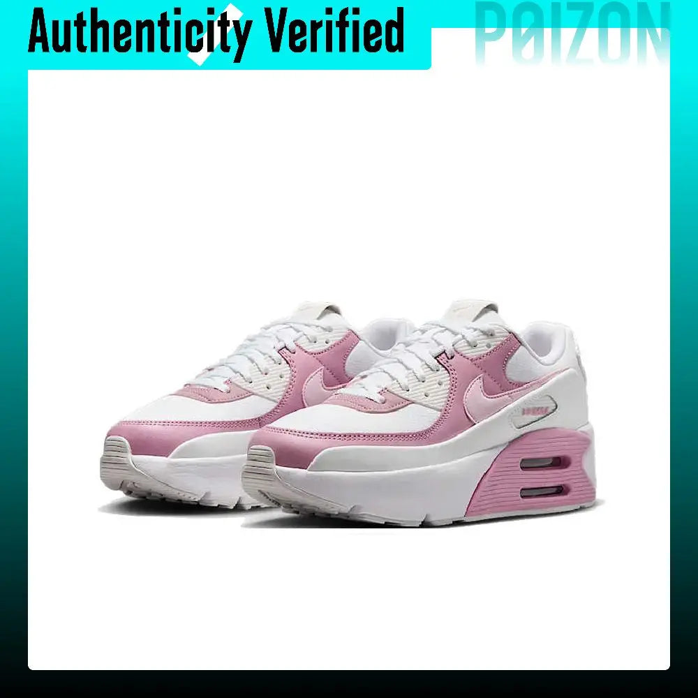Nike Air Max 90 Running Shoes Women's Low-top Gray Red FD4328-110