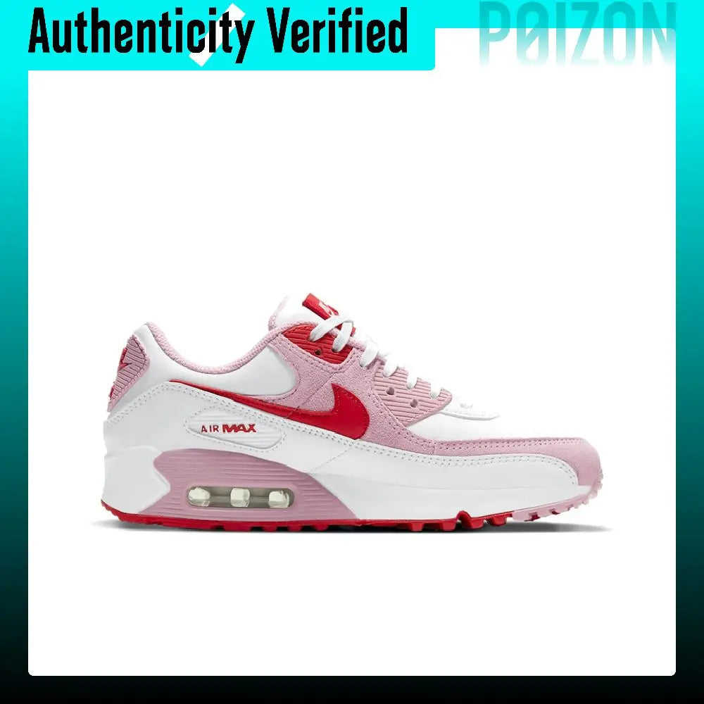 Nike Air Max 90 Running Shoes Women's Low-top White/Red/Pink DD8029-100