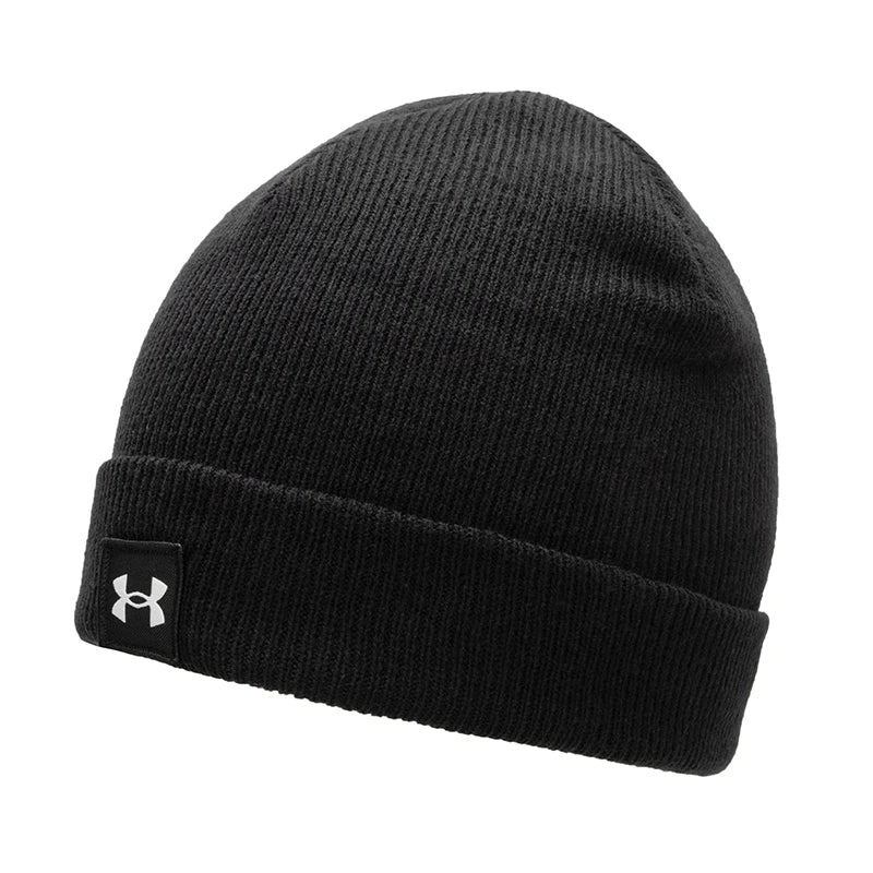 Under Armour Men's Hat Autumn and Winter Warm Woolen Hat Fashionable Outdoor Sports Casual Hat Pullover Hat 1379990-001