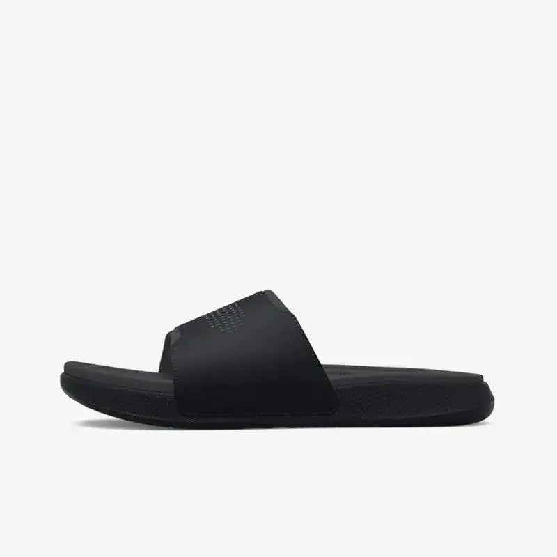 2026 Under Armour Black White Casual Sport Slides Cushioned Thick Sole Non-Slip Slippers for Gym Beach Daily Wear