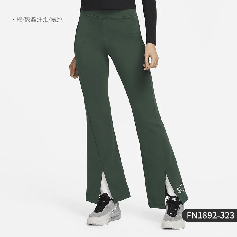 Nike genuine Air women's high waisted slit pants with athletic and casual leggings FN1892-323