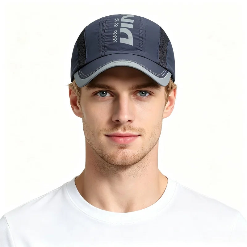Quick Dry Sport Cap Men Lightweight Running Hat Soft  Breathable Mesh Sports Baseball Cap Adjustable Outdoor Activities