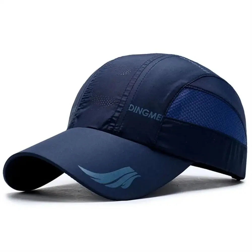 Running Hiking Quick Dry Baseball Cap Sun Protection Breathable Sports Cap Adjustable Thin Mesh Snapback Hat Golf Tennis