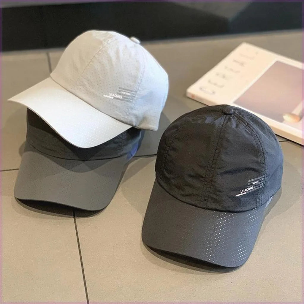 Lightweight Quick Dry Baseball Cap Summer Men's Outdoor Sports Sun Hat Breathable Mesh Casual Fishing Hat Adjustable