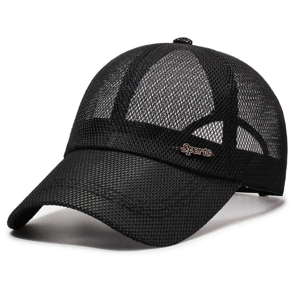 Quick-dry Letter Mesh Baseball Cap Adjustable Lightweight Snapback Hat Comfortable Breathable Sports Mesh Caps Summer
