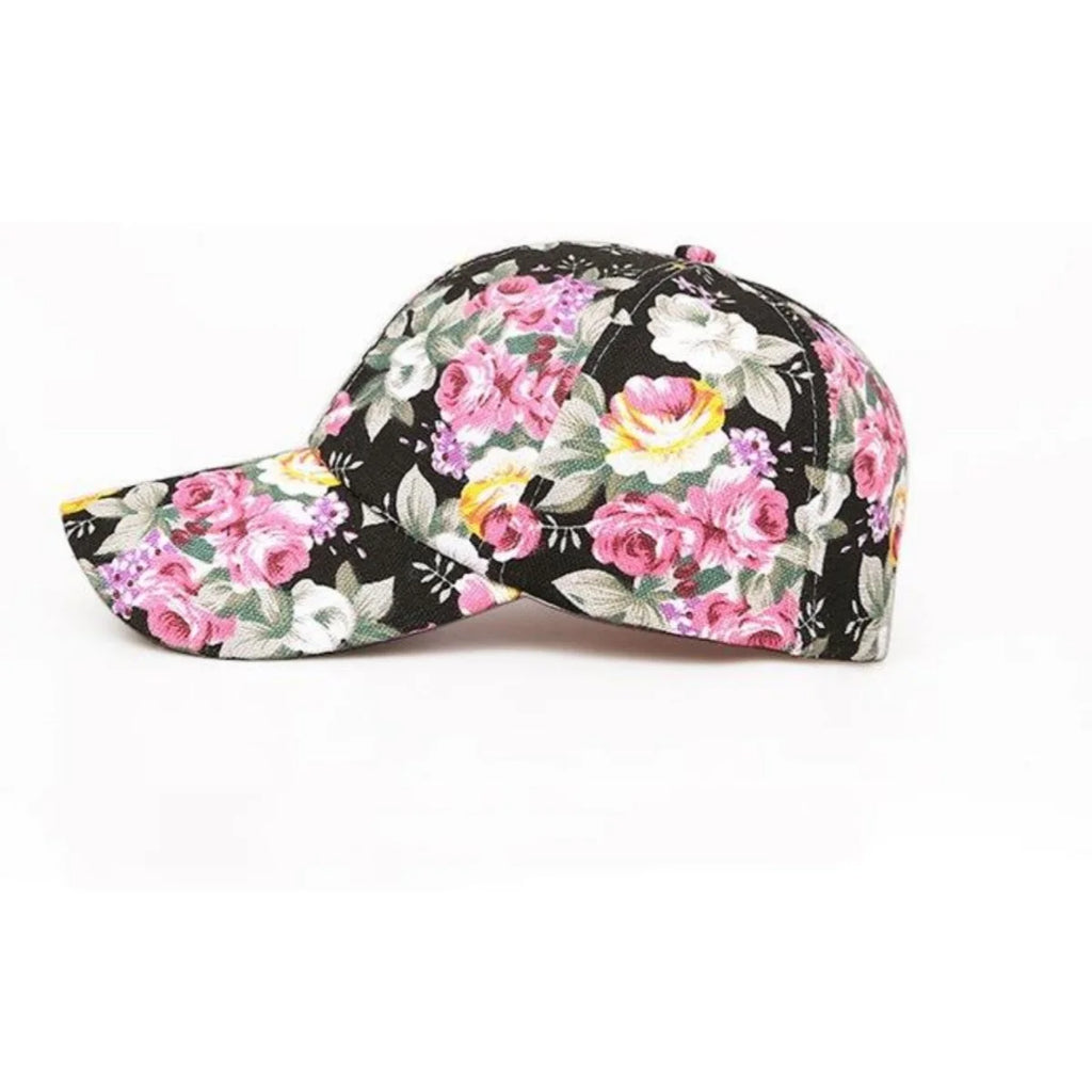 Women Floral Printed Hat Baseball Cap Outdoor Hiking Sun Shade Fashion Ladies Sunscreen Hat Outdoor Sport Casual Hat Adjustable