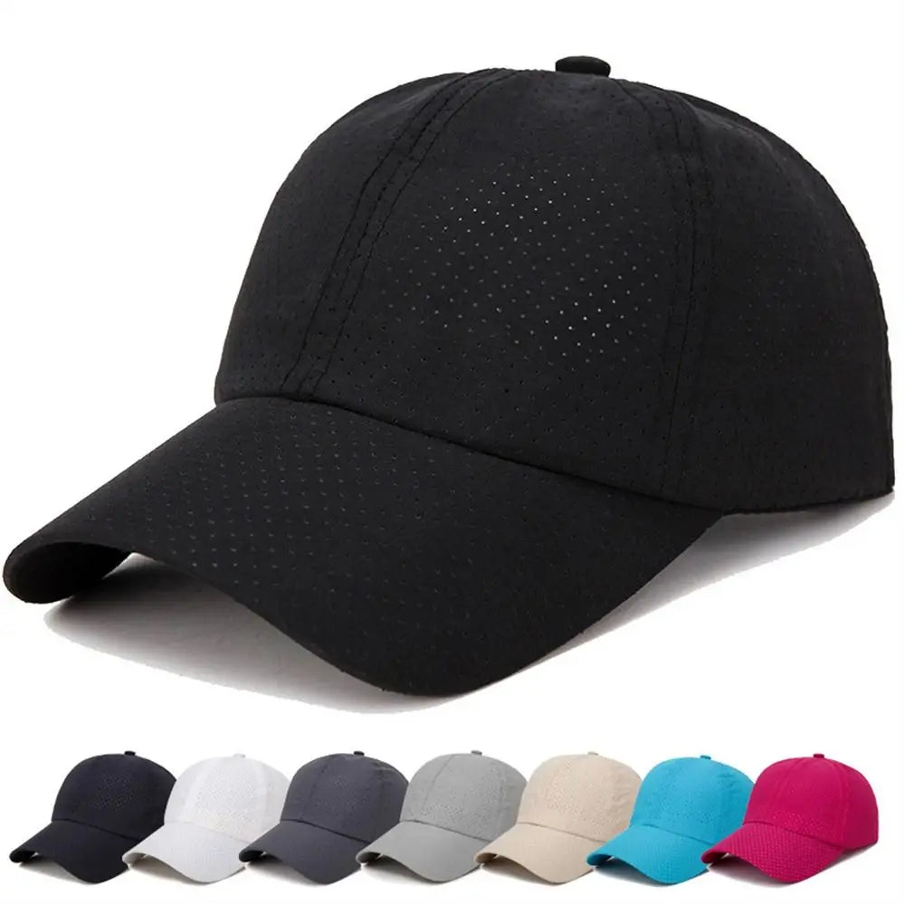 Sun Hat Quick Dry Baseball Cap Breathable Adjustable Outdoor Hat Snapback Thin Mesh Sports Caps Hiking Camping