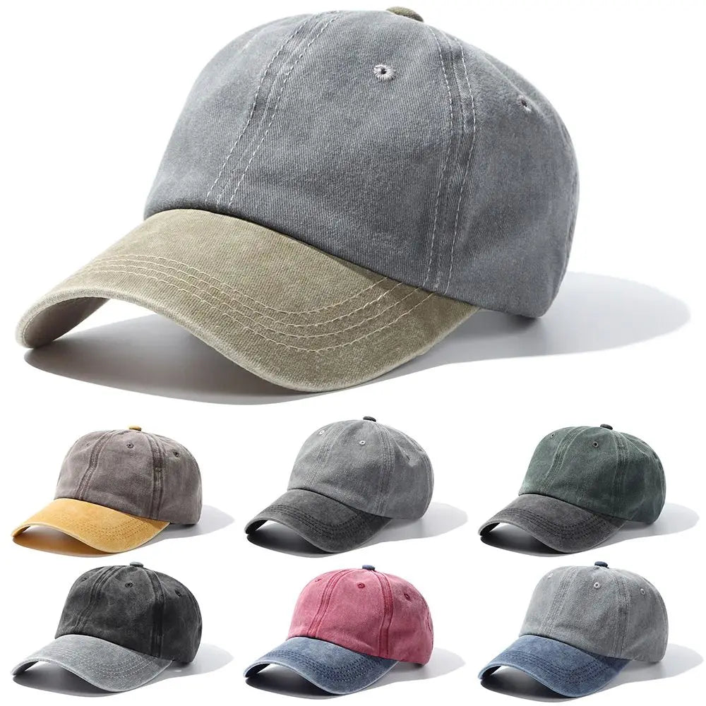 Distressed Faded WASHED DENIM Hat Vintage Men Women Trucker Baseball Caps