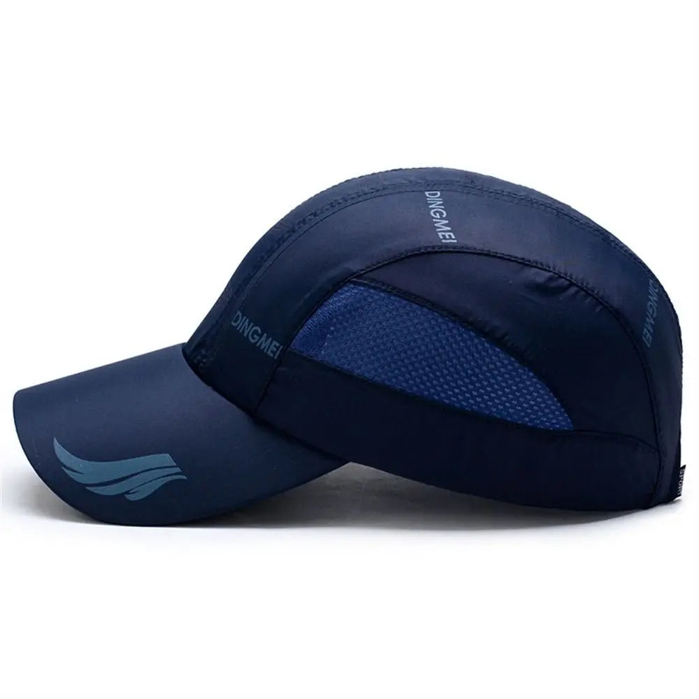 Running Hiking Quick Dry Baseball Cap Sun Protection Breathable Sports Cap Adjustable Thin Mesh Snapback Hat Golf Tennis
