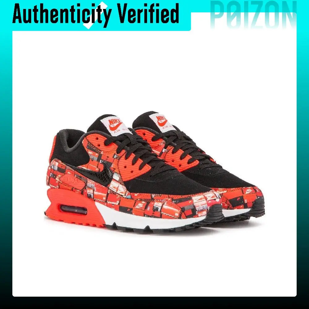 Nike Air Max 90 Cushioning Low top Running Shoes Unisex Red AQ0926-001