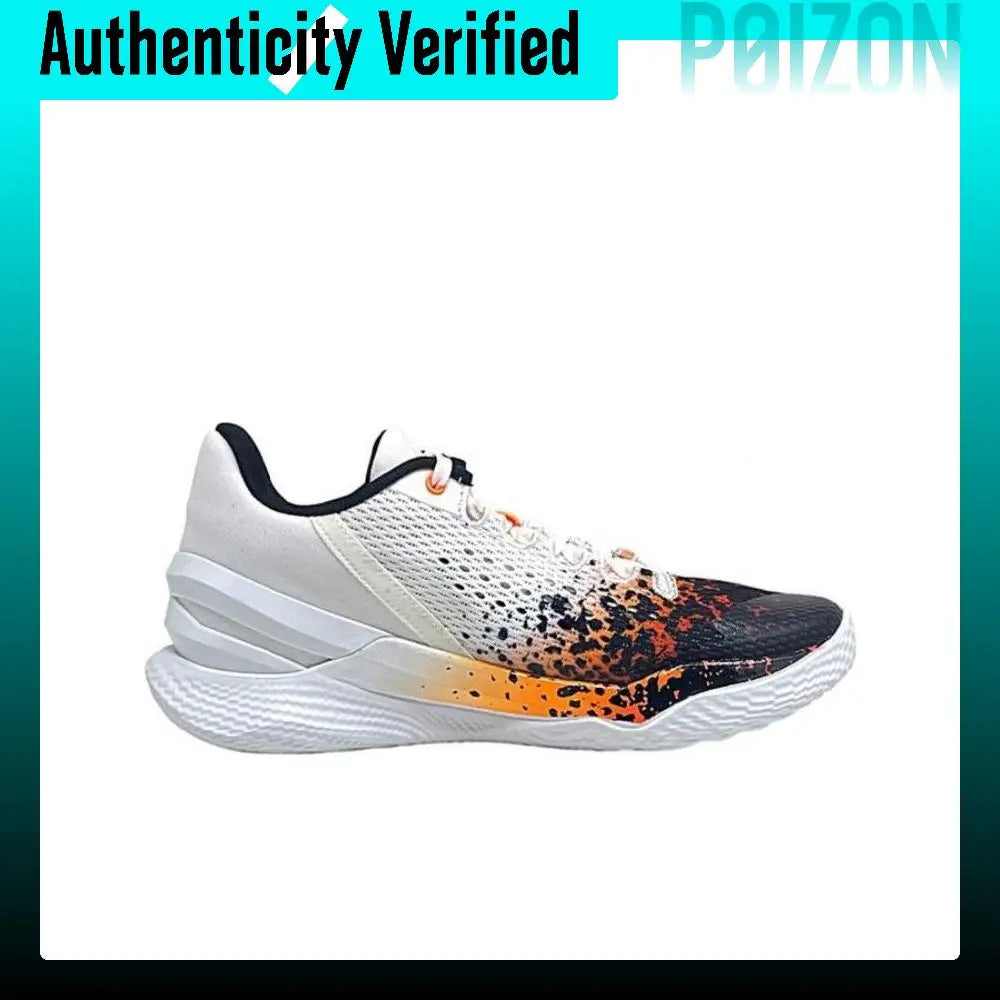 Under Armour Curry 2 Low Flotro Comfortable Low top Basketball Shoes Men's White Black 3026277-100