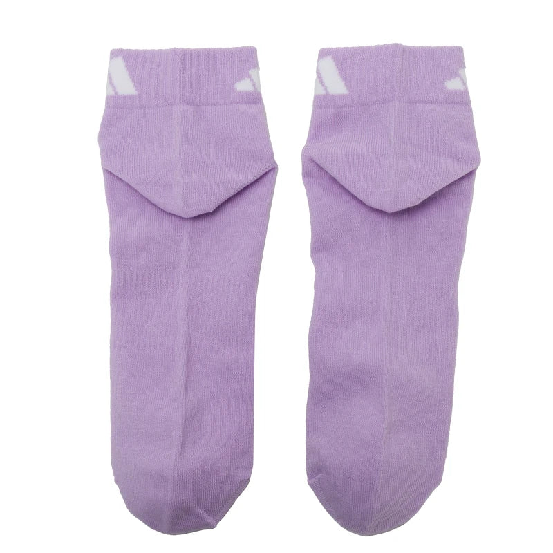 Adidas Men's and Women's Casual Socks Purple and White 2-Pack Sports Socks Running Breathable Fitness Ankle Socks KC1503