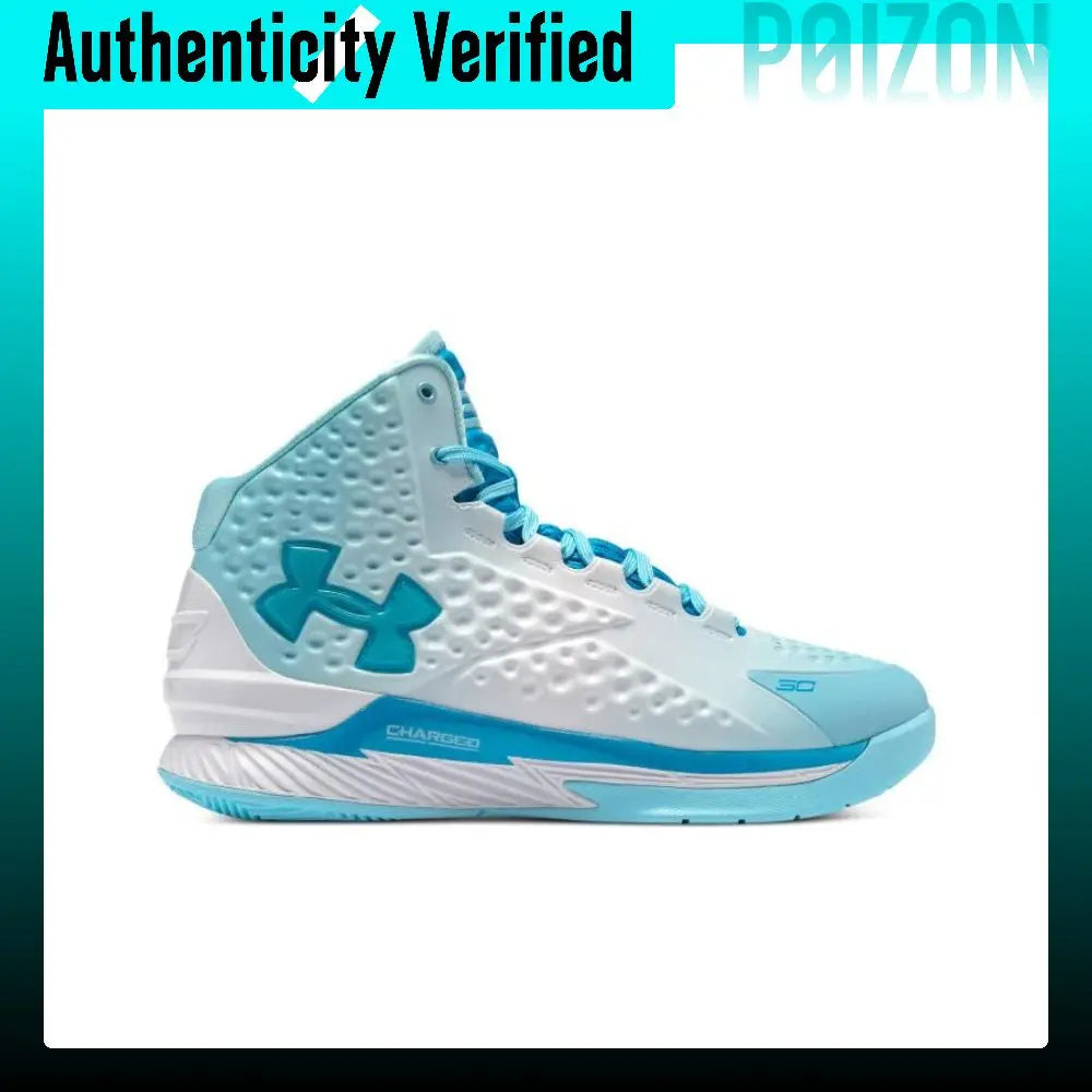 Under Armour Curry 1 High top Basketball Shoes Men's Glamor Blue 3024397-400