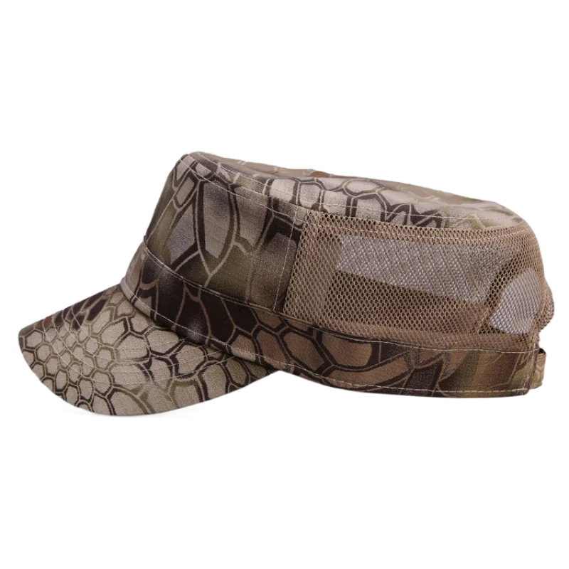 Adjustable Camouflage Cadet Hat Military Army Style Flat Top Baseball Cap for Men Women Big Head Plus Size 56-65cm Daily Wear