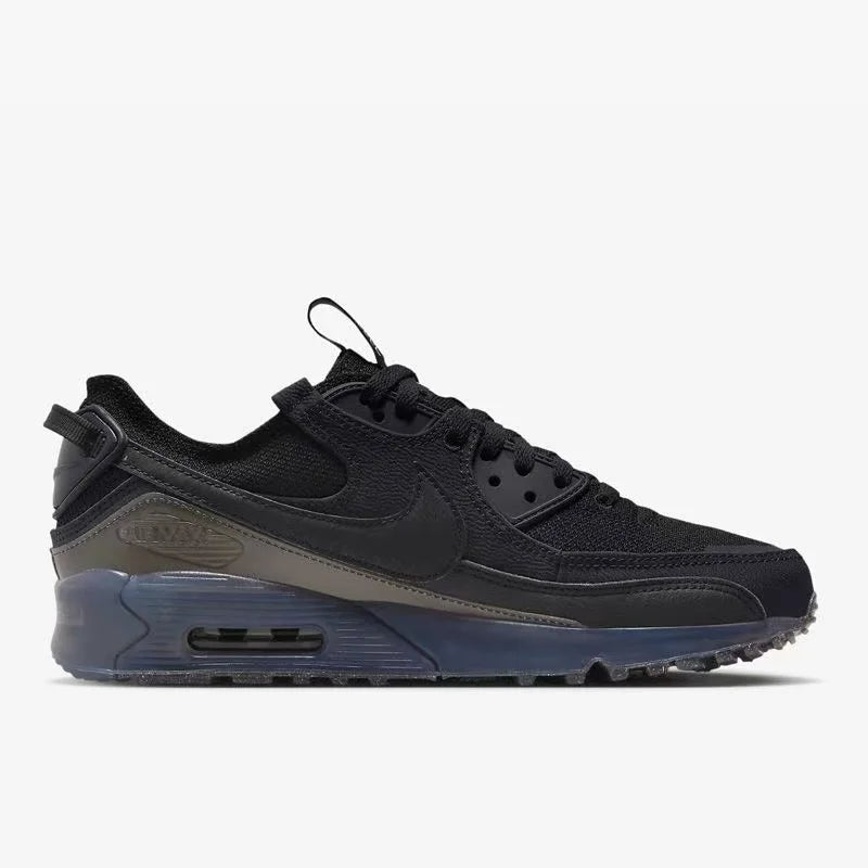 Nike Authentic Air Max 90 Terrascape Retro Low-Top Casual Running Shoes, Men's and Women's Sneakers, Black DQ3987-002