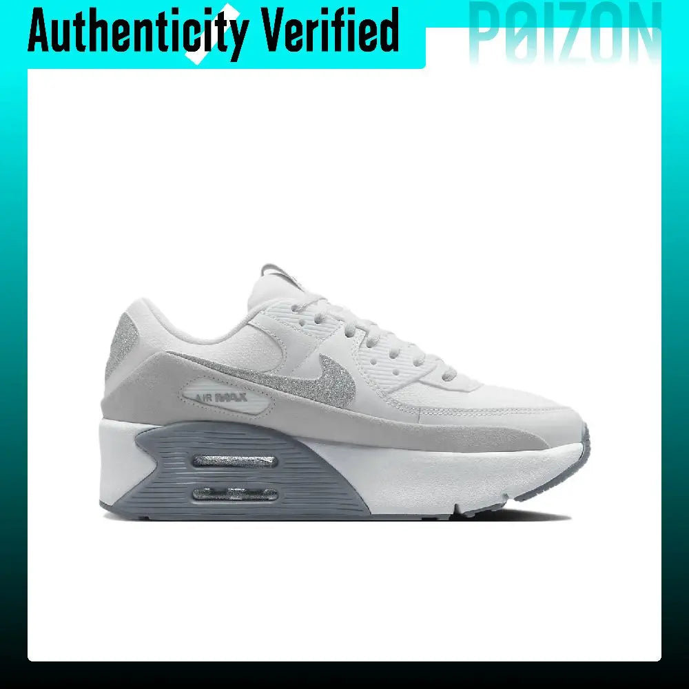 Nike Air Max 90 Low top Casual Shoes Women's White Gray HQ3456-191