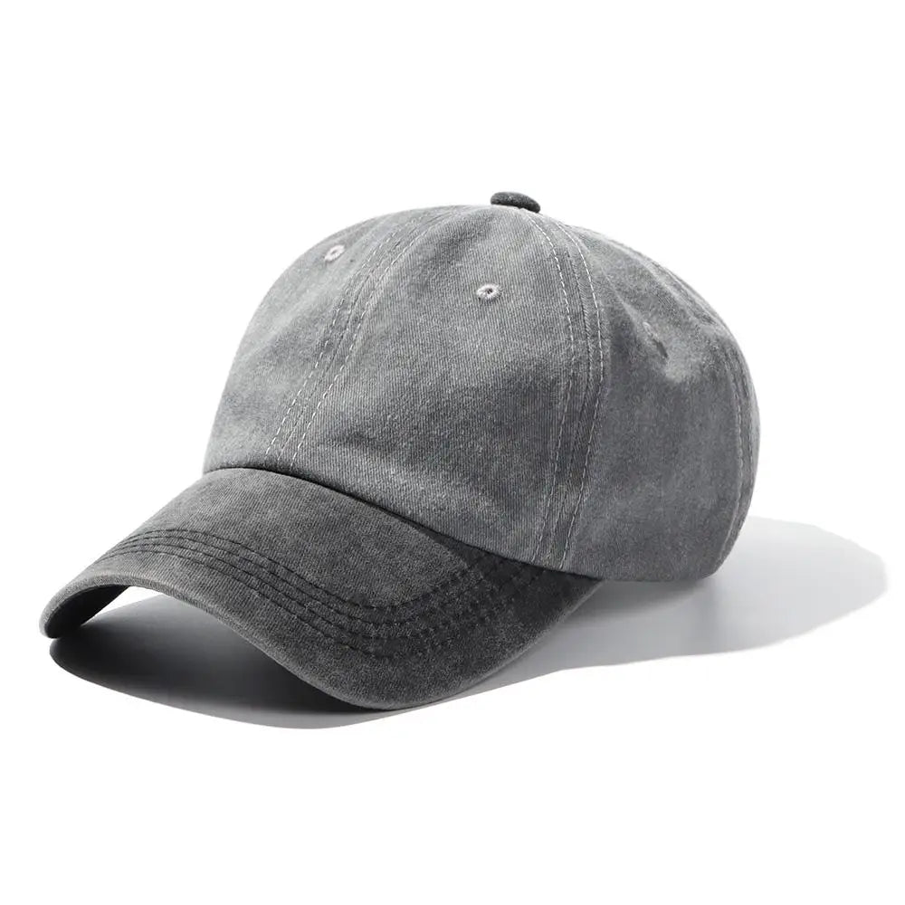 Distressed Faded WASHED DENIM Hat Vintage Men Women Trucker Baseball Caps