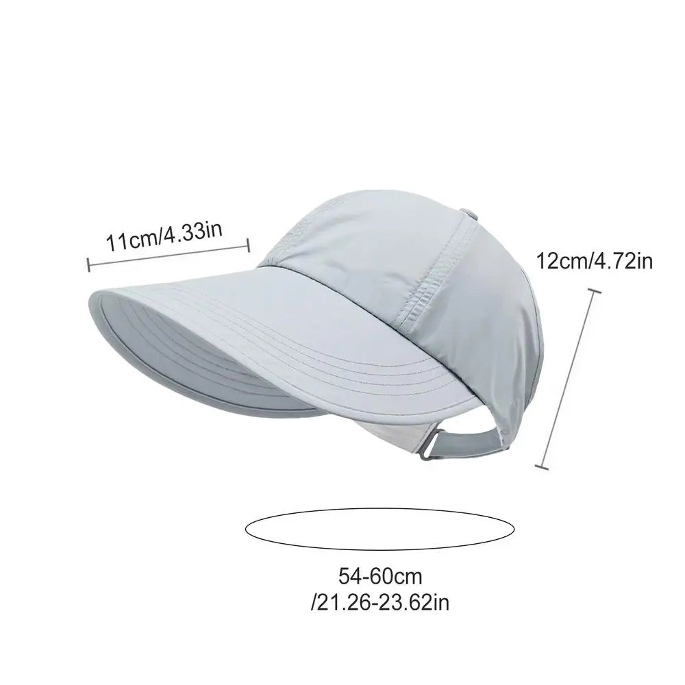 Sun Protection Baseball Cap Outdoor UV Protection Women Sun Hat Wide Brim Sunshade Hat For Beach Garden Cycling
