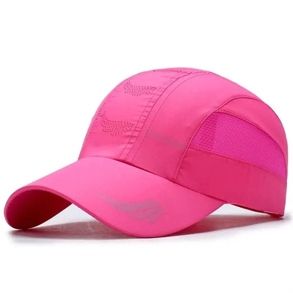 Running Hiking Quick Dry Baseball Cap Sun Protection Breathable Sports Cap Adjustable Thin Mesh Snapback Hat Golf Tennis