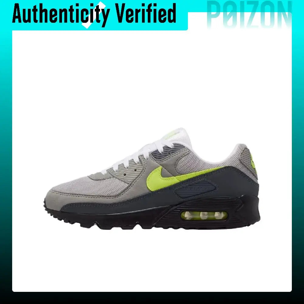 Nike Air Max 90 Running Shoes Men's Gray Yellow IQ0289-010