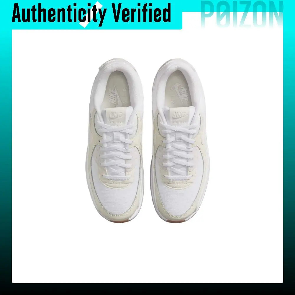 Nike Air Max 90 Abrasion Resistant Lightweight Low top Running Shoes Women's White FD4328-111