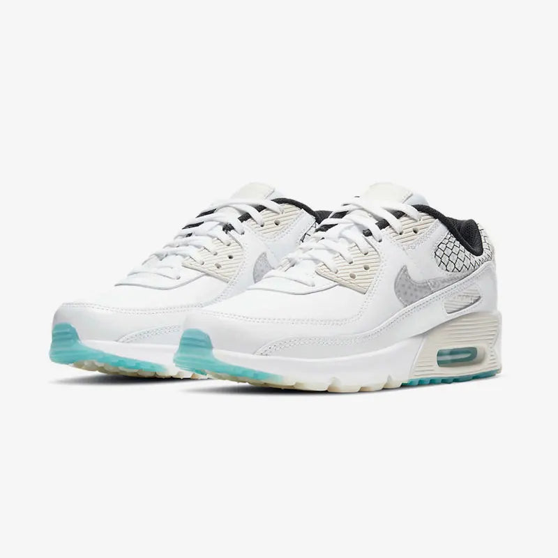 Nike Authentic Big Kids' Air Max 90 Cushioned Running Shoes DB4187-100